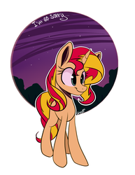 Size: 910x1180 | Tagged: safe, artist:ask-dreamlight, sunset shimmer, pony, unicorn, g4, female, smiling, solo