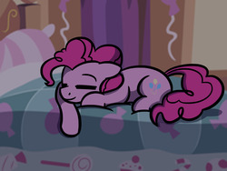 Size: 1280x960 | Tagged: safe, artist:flutterluv, pinkie pie, g4, female, sleeping, solo