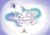 Size: 1190x842 | Tagged: safe, artist:chirpy-chi, princess celestia, princess luna, g4, dream, female, sleeping, solo