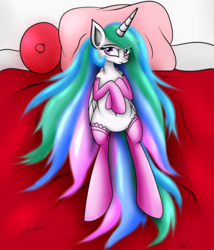 Size: 1800x2100 | Tagged: safe, artist:novaspark, princess celestia, g4, clothes, female, socks, solo