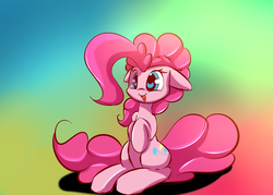 Size: 1280x914 | Tagged: safe, artist:madacon, pinkie pie, earth pony, pony, g4, female, gradient background, mare, simple background, solo