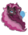 Size: 2000x2500 | Tagged: safe, artist:anteli, artist:dreamyartcosplay, pinkie pie, ask nightmare mane 6, ask nightmare six, g4, bust, corrupted, female, high res, nightmare pinkie, nightmarified, simple background, solo, transparent background