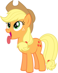 Size: 4783x6000 | Tagged: safe, artist:slb94, applejack, earth pony, pony, g4, mmmystery on the friendship express, absurd resolution, behaving like a dog, cute, female, jackabetes, simple background, solo, tongue out, transparent background, vector