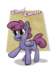 Size: 545x743 | Tagged: safe, artist:1trick, artist:lunarshinestore, oc, oc only, oc:cloud crackle, pegasus, pony, aside glance, cute, female, folded wings, happy, horse party, mare, ocbetes, raised hoof, simple background, smiling, solo, standing, transparent background, wings
