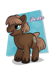 Size: 545x743 | Tagged: safe, artist:1trick, artist:lunarshinestore, oc, oc only, oc:porter, earth pony, pony, horse party, solo