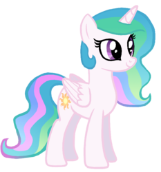 Size: 653x700 | Tagged: safe, artist:dilemmas4u, princess celestia, alicorn, pony, g4, female, folded wings, horn, mare, show accurate, simple background, solo, teenager, transparent background, wings, wings down, young, young celestia, younger