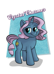 Size: 545x743 | Tagged: safe, artist:1trick, artist:lunarshinestore, oc, oc only, oc:crystal charmer, pony, unicorn, horse party, solo