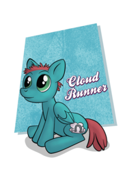 Size: 545x743 | Tagged: safe, artist:1trick, artist:lunarshinestore, oc, oc only, oc:cloud runner, pegasus, pony, horse party, solo