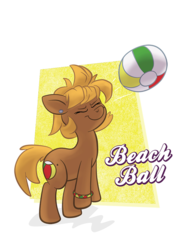 Size: 545x743 | Tagged: safe, artist:1trick, artist:lunarshinestore, oc, oc only, oc:beach ball, earth pony, pony, horse party, solo