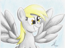 Size: 6583x4835 | Tagged: safe, artist:nightshadow154, derpy hooves, pegasus, pony, g4, absurd resolution, female, mare, solo, traditional art