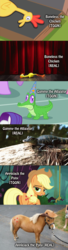 Size: 800x2926 | Tagged: safe, applejack, boneless, gummy, alligator, g4, pinkie pride, fridge horror, irl, irl gummy, irl horse, irl pony, live action, live action applejack, photo, photoshop