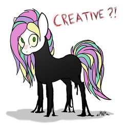 Size: 500x512 | Tagged: safe, artist:muffinsmarha, pony, don't hug me i'm scared, notepad (dhmis), ponified, solo