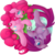 Size: 1699x1700 | Tagged: safe, artist:falleninthedark, pinkie pie, g4, crying, duality, duo, pinkamena diane pie, stopwatch