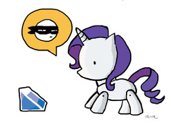 Size: 640x480 | Tagged: safe, artist:catscratchpaper, rarity, g4, diamond, female, parody, scribblenauts, solo