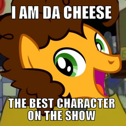 Size: 500x500 | Tagged: safe, cheese sandwich, g4, pinkie pride, da cheese, image macro, male, open mouth, rocko's modern life, smiling, solo, the best character on the show, wacky delly