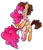 Size: 2540x2968 | Tagged: safe, artist:softcoremirth, cheese sandwich, pinkie pie, earth pony, pony, g4, pinkie pride, blushing, dock, ear fluff, female, heart, heart eyes, hug, kissing, male, mare, ship:cheesepie, shipping, simple background, stallion, straight, tail, transparent background, wingding eyes