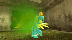 Size: 1024x576 | Tagged: safe, artist:skymasterbrony, spitfire, pegasus, pony, g4, 3d, butt, fart, female, gmod, lip bite, mare, plot, solo, wonderbolts uniform