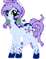 Size: 1109x1410 | Tagged: safe, artist:ashourii, oc, oc only, earth pony, original species, pony, tentacle pony, blushing, solo, tentacles