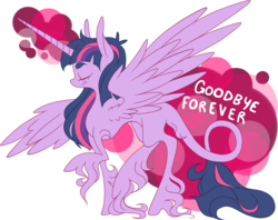 Size: 1173x927 | Tagged: dead source, safe, artist:legalese, twilight sparkle, classical unicorn, g4, artist's last image, attention horse, drama, drama queen, eyes closed, female, horn, leaving the fandom, magic, raised hoof, simple background, smiling, social justice warrior, solo, spread wings, transparent background, twilight sparkle (alicorn), unshorn fetlocks