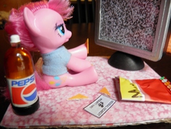 Size: 4288x3216 | Tagged: safe, artist:hammer42, pinkie pie, g4, brushable, irl, pepsi, photo, product placement, solo, toy