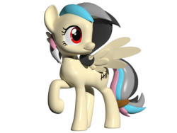 Size: 800x600 | Tagged: safe, artist:clawed-nyasu, oc, oc only, oc:criss cross, pegasus, pony, 3d, simple background, solo, transparent background