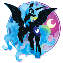 Size: 1038x1037 | Tagged: safe, artist:iinano, nightmare moon, g4, female, pixiv, solo