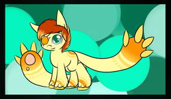 Size: 1024x592 | Tagged: safe, artist:leafystaragent44, oc, oc only, original species, augmented tail, solo