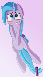 Size: 1080x1920 | Tagged: safe, artist:january3rd, air way, pearly whites, g4, background pony, blushing, bow, braces, headgear, solo