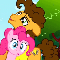 Size: 466x469 | Tagged: safe, screencap, cheese sandwich, pinkie pie, g4, pinkie pride, out of context