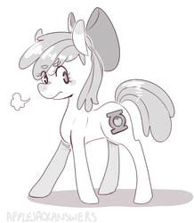 Size: 872x1000 | Tagged: safe, artist:tokiball12345, apple bloom, g4, cutie mark, female, green lantern, monochrome, solo