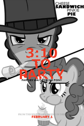 Size: 478x720 | Tagged: safe, cheese sandwich, pinkie pie, g4, pinkie pride, 3:10 to yuma, movie, parody, poster