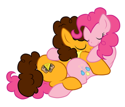 Size: 1280x1095 | Tagged: safe, artist:werepuppy, cheese sandwich, pinkie pie, g4, pinkie pride, female, male, ship:cheesepie, shipping, straight