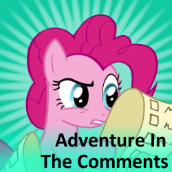 Size: 250x250 | Tagged: safe, edit, screencap, pinkie pie, g4, pinkie pride, adventure in the comments, checklist, meta, scroll, spoilered image joke