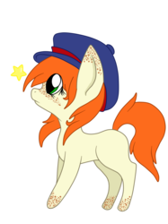 Size: 772x1034 | Tagged: safe, artist:laura-sue, oc, oc only, oc:alan, earth pony, pony, freckles, solo, stars