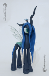 Size: 1252x1920 | Tagged: safe, artist:groovebird, queen chrysalis, changeling, changeling queen, g4, crown, female, irl, jewelry, photo, regalia, sculpture, solo
