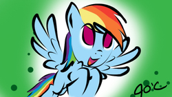 Size: 637x358 | Tagged: safe, artist:fletchshot, rainbow dash, g4, female, solo