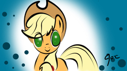 Size: 637x358 | Tagged: safe, artist:fletchshot, applejack, g4, female, solo