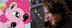 Size: 1378x539 | Tagged: safe, pinkie pie, g4, 2011, apollo 18, exploitable meme, john linnell, meme, music video, phone, phone meme, the statue got me high, they might be giants, yelling