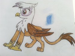 Size: 3264x2448 | Tagged: safe, artist:werewolfsnot, gilda, griffon, g4, female, solo, traditional art