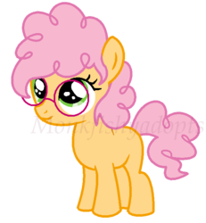 Size: 610x660 | Tagged: safe, artist:monkfishyadopts, oc, oc only, g4, adoptable, ms paint, not li'l cheese, offspring, parent:cheese sandwich, parent:pinkie pie, parents:cheesepie, solo, watermark