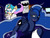 Size: 1600x1214 | Tagged: safe, artist:yoichi-hayabusa, princess celestia, princess luna, g4, angry, batman, bed, dc comics, door, morning, morning ponies, working