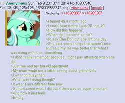 Size: 446x367 | Tagged: safe, lyra heartstrings, g4, /mlp/, 4chan, 4chan screencap, feels, greentext, sad, text, where are they now