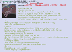 Size: 646x463 | Tagged: safe, pinkie pie, g4, /mlp/, 4chan, 4chan screencap, feels, greentext, sad, text, where are they now