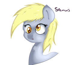 Size: 1707x1469 | Tagged: safe, artist:spenws, derpy hooves, pegasus, pony, g4, chest fluff, female, mare, portrait, solo