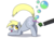 Size: 500x353 | Tagged: safe, artist:catfood-mcfly, derpy hooves, oc, oc:anon, pegasus, pony, g4, blowing bubbles, bubble, fart, farting bubbles, female, implied farting, mare
