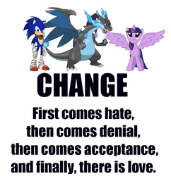 Size: 745x769 | Tagged: safe, twilight sparkle, charizard, g4, alicorn drama, change, condescension, demotivational, drama, impact font, male, mega charizard x, not always right, op is a duck, op is trying to start shit, opinion, pokémon, sonic boom, sonic the hedgehog, sonic the hedgehog (series), text, twilight sparkle (alicorn)