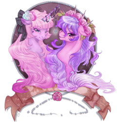 Size: 900x939 | Tagged: safe, artist:cigarscigarettes, oc, oc only, oc:galactica, bow, flower, preciosa