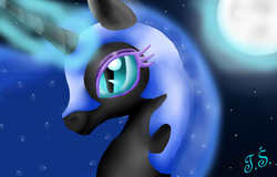 Size: 1600x1024 | Tagged: safe, artist:yummiestseven65, nightmare moon, g4, female, moon, solo