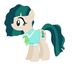 Size: 480x440 | Tagged: safe, artist:unoriginai, oc, oc only, oc:after party, pony, clothes, crack shipping, female, mare, offspring, parent:cheese sandwich, parent:coco pommel, parents:cheesecoco, scarf, shirt, simple background, smiling, solo, transparent background
