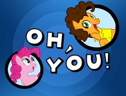 Size: 576x439 | Tagged: safe, cheese sandwich, pinkie pie, g4, pinkie pride, oh you, reaction image, tom and jerry